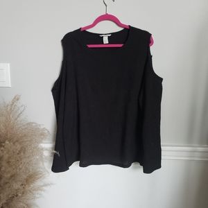 H&M cold Shoulder Wide Sleeve Blouse